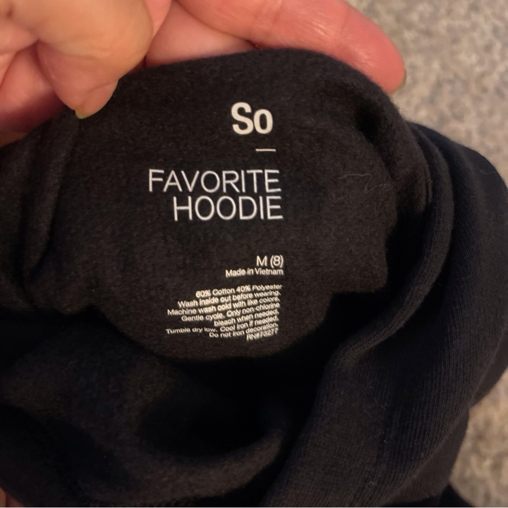 SO Favorite Black Hoodie M 8 - Picture 4 of 4